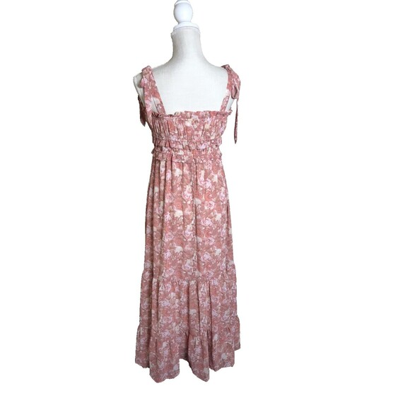 ASTR the Label Woman's Coral Rust Floral Halter Dress With Shoulder Straps Sz S - Picture 2 of 8